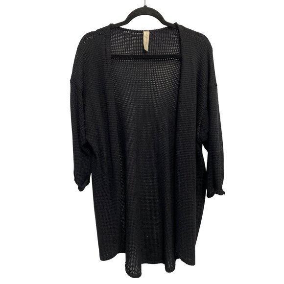 Allison Joy Cardigan Size Small Sweater Open Weave Waffle Knit Open Front Cozy - Picture 1 of 6